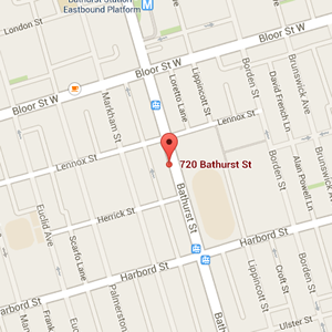 Map of Fruition at 720 Bathurst St., Toronto
